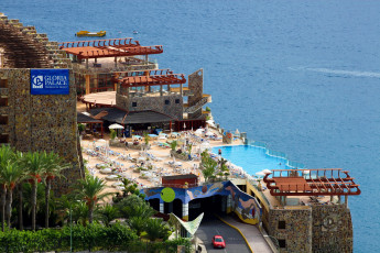 Картинка испания канарские острова моган города улицы площади набережные море пляж курорт отдых бассейн