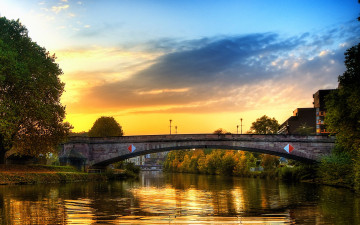 Картинка германия саарбрюккен города мосты мост река город