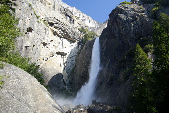 Обои картинки фото yosemite, national, park, usa, california, природа, водопады, горы, водопад