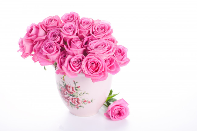 Обои картинки фото цветы, розы, бутоны, букет, ваза