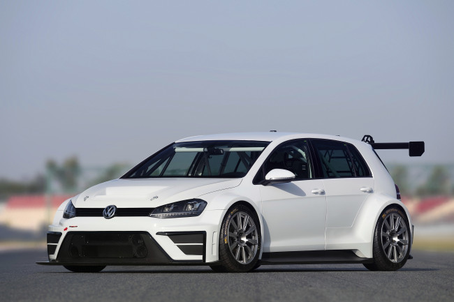 Обои картинки фото автомобили, volkswagen, typ, 5g, tcr, светлый, 2015г, concept, golf