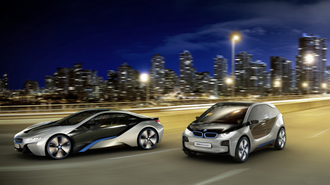 Обои картинки фото bmw i8 concept 2011, автомобили, bmw, 2011, concept, i8