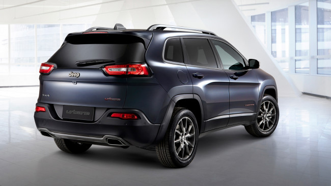 Обои картинки фото jeep cherokee urbane concept 2014, автомобили, jeep, cherokee, urbane, concept, 2014, внедорожник, джип, чёрный