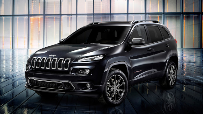 Обои картинки фото jeep cherokee urbane concept 2014, автомобили, jeep, cherokee, urbane, concept, 2014, внедорожник, джип, чёрный