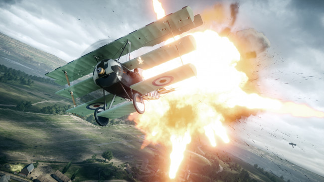 Обои картинки фото видео игры, battlefield 1, полет, самолет