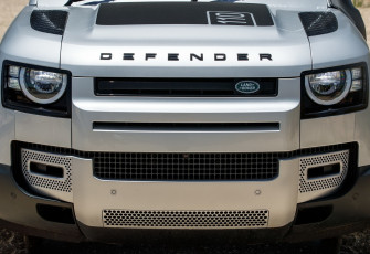 обоя 2020 land rover defender 110 standart, автомобили, фрагменты автомобиля, ленд, ровер, дефендер, стандартная, комплектация, фары, вид, спереди