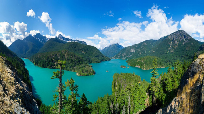 Обои картинки фото diablo lake, north cascades national park, washington, природа, реки, озера, diablo, lake, north, cascades, national, park