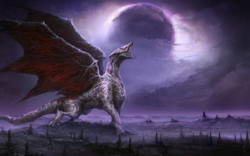 Картинка фэнтези драконы планета дракон крылья гигантский арт
