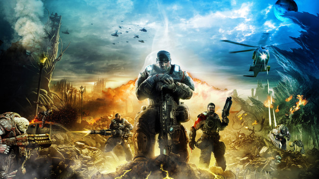 Обои картинки фото gears of war, видео игры, gears of war 3, солдат