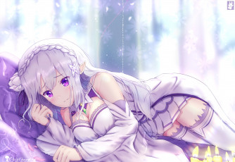 обоя аниме, re,  zero kara hajimeru isekai seikatsu, emilia