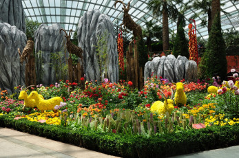 Картинка сингапур разное садовые+и+парковые+скульптуры цветы растения