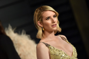 обоя девушки, emma roberts, актриса, декольте, блондинка, emma, roberts