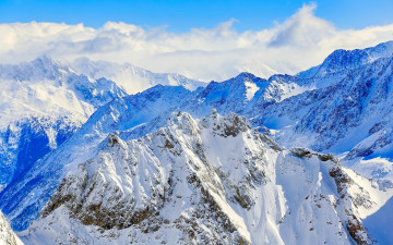 Картинка природа горы снег вершины