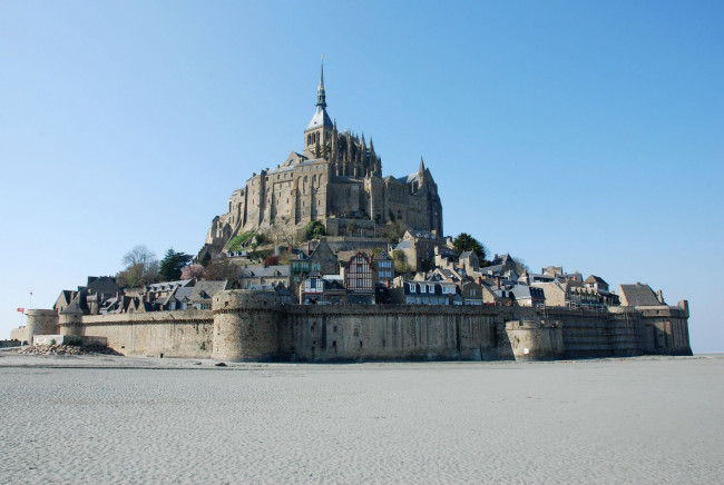 Обои картинки фото города, крепость мон-сен-мишель , франция, крепость