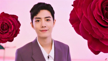 Картинка мужчины xiao+zhan актер лицо розы