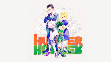 обоя аниме, hunter x hunter, друзья