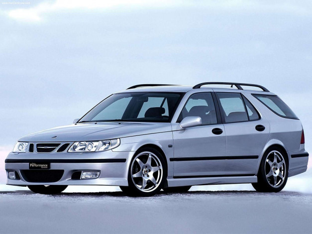 Обои картинки фото saab, 95, aero, performance, by, hirsch, 2002, автомобили