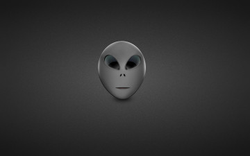 Картинка пришелец 3д графика creatures существа голова инопланетянин серый