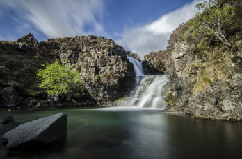 Картинка природа водопады водопад обрыв река