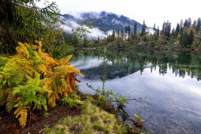 Обои картинки фото природа, реки, озера, осень, озеро, горы, швейцария