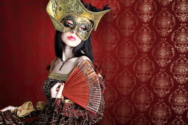 Обои картинки фото разное, маски,  карнавальные костюмы, маска, костюм, девушка, карнавал