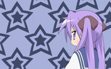 Картинка аниме lucky+star фон взгляд девушка