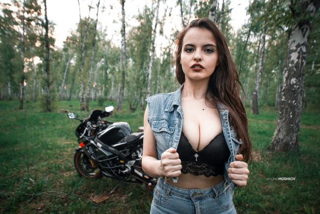 Обои картинки фото moto girl, мотоциклы, мото с девушкой, moto, girl