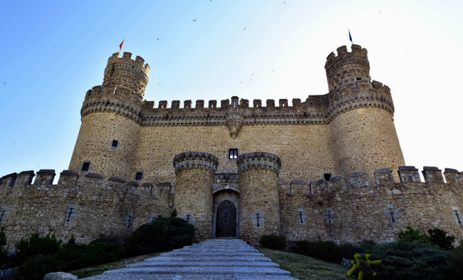 Обои картинки фото castillo de manzanares el real, spain, города, замки испании, castillo, de, manzanares, el, real