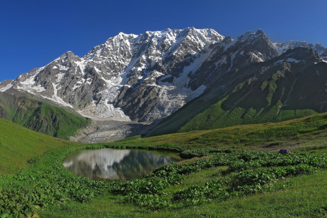 Обои картинки фото северный кавказ, природа, горы, северный, кавказ, гора, озеро