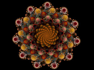 Картинка 3д графика fractal фракталы фактал тёмный узор