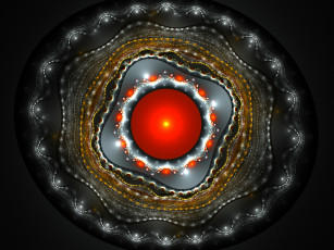 Картинка 3д графика fractal фракталы тёмный абстракция