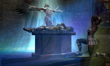 Картинка 3д графика horror ужас сияния ангел