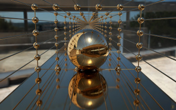 Картинка 3д графика шары отражение шар