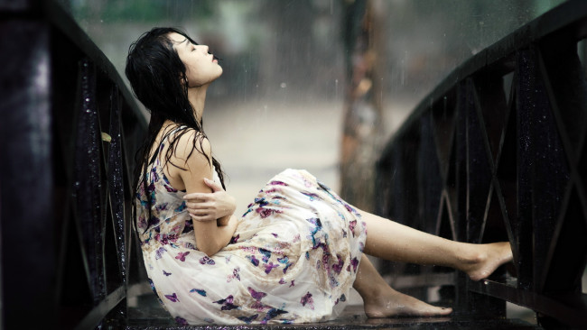 Обои картинки фото -Unsort Азиатки, девушки, unsort, азиатки, дождь