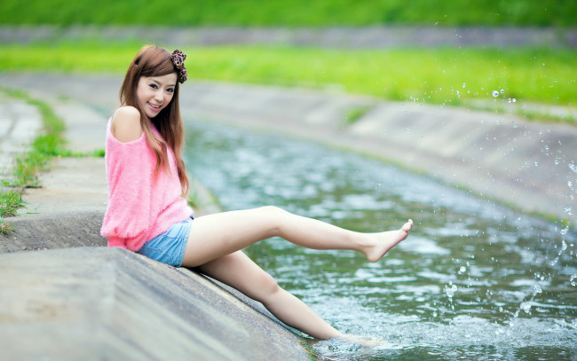 Обои картинки фото -Unsort Азиатки, девушки, unsort, азиатки, вода