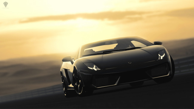 Обои картинки фото автомобили, lamborghini, black, lp560-4, gallardo