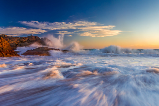 Обои картинки фото природа, побережье, океан, волны, скалы