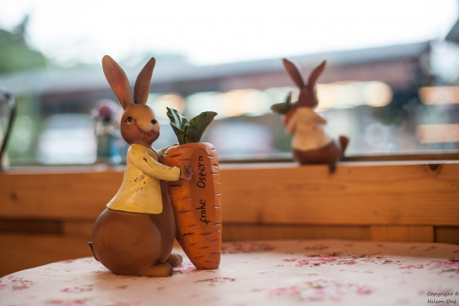 Обои картинки фото разное, игрушки, морковка, кролик