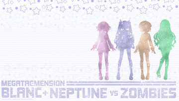 Картинка аниме hyperdimension+neptunia силуэты