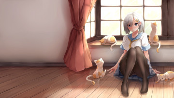 Картинка аниме kantai+collection hamakaze