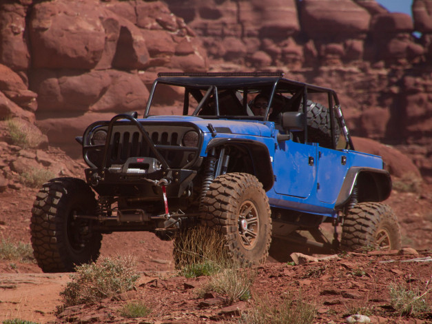 Обои картинки фото jeep wrangler blue crush concept 2011, автомобили, jeep, wrangler, blue, crush, concept, 2011