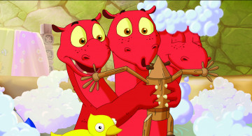 Картинка мультфильмы три+богатыря+и+морской+царь мультфильм игрушка красный дракон пена