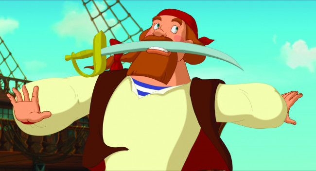 Обои картинки фото мультфильмы, три богатыря и морской царь, мультфильм, корабль, пират, нож, царь