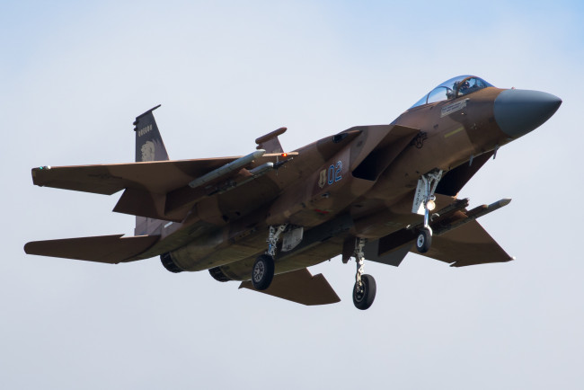Обои картинки фото f-15c eagle, авиация, боевые самолёты, истребитель