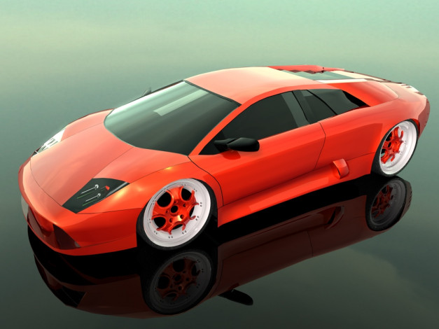 Обои картинки фото lamborghini, murcielago, by, snipehunter4, автомобили, 3д