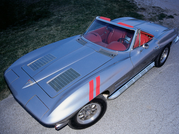 Обои картинки фото 1963, chevrolet, corvette, автомобили