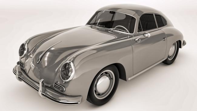 Обои картинки фото автомобили, 3д, 1957, porsche, 356a