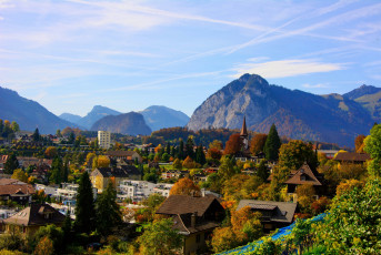 Картинка шпиц++швейцария города -+пейзажи дома пейзаж горы шпиц швейцария