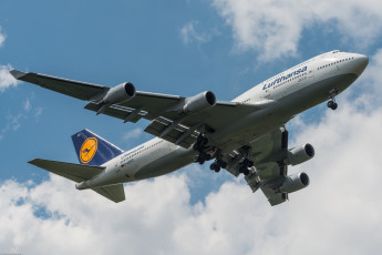 Картинка boeing+747-430 авиация пассажирские+самолёты полет небо авиалайнер