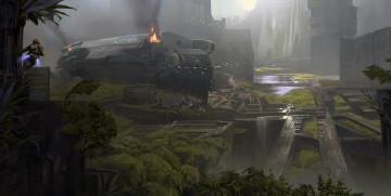 обоя видео игры, titanfall 2, пейзаж